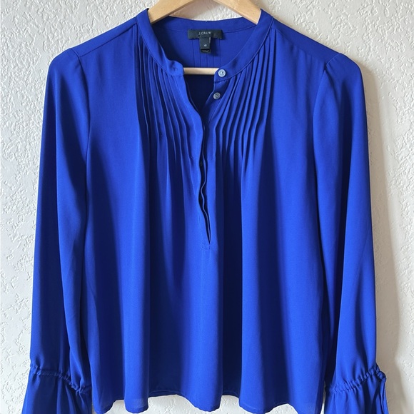 J Crew Summer Blouse Size XS Blue - Picture 1 of 7